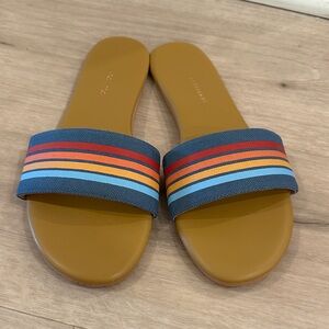 New Hari Mari Colorful Striped Slide Sandals